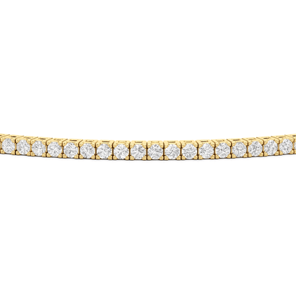 Classic 4 - Prong Round Lab Diamond Square Basket Tennis Bracelet - Lotus Diamond