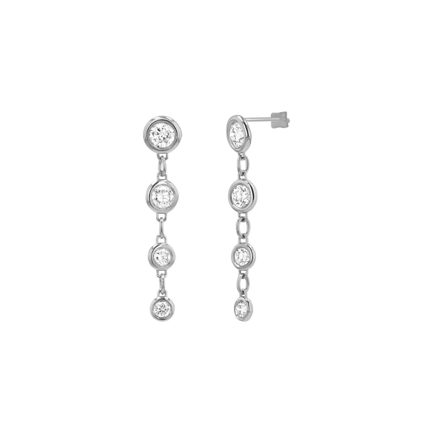 Classic Diamond Drop Earrings - Lotus Diamond