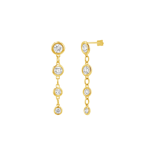 Classic Diamond Drop Earrings - Lotus Diamond