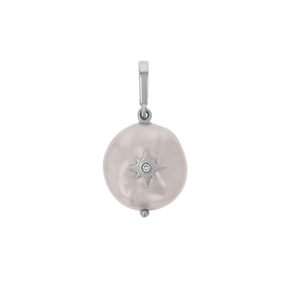 Coin Pearl Diamond Starburst Charm - Lotus Diamond