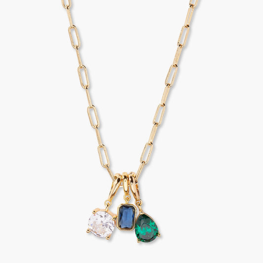 Colette Birthstone Stacking Necklace - Lotus Diamond