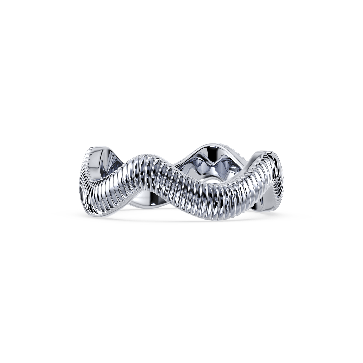 Coquette Fluted Ring - Lotus Diamond