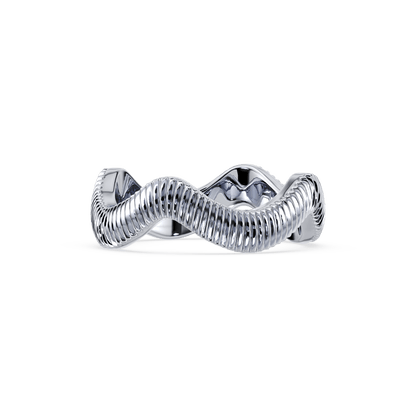 Coquette Fluted Ring - Lotus Diamond