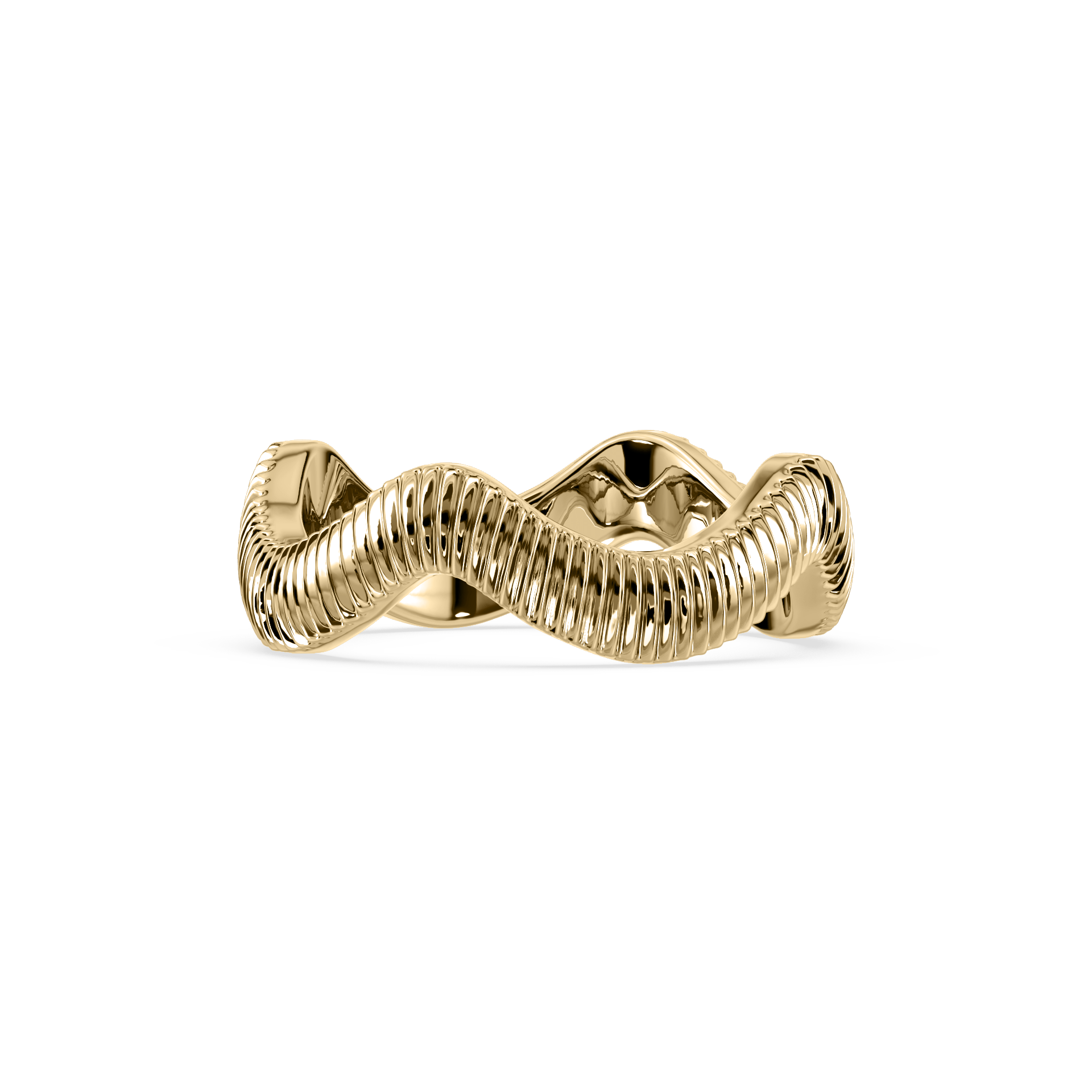 Coquette Fluted Ring - Lotus Diamond