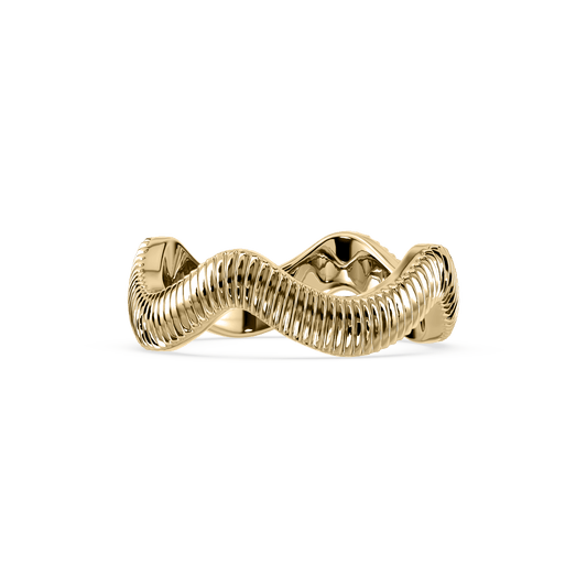 Coquette Fluted Ring - Lotus Diamond