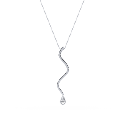 Coquette Lab Diamond Drop Necklace - Lotus Diamond