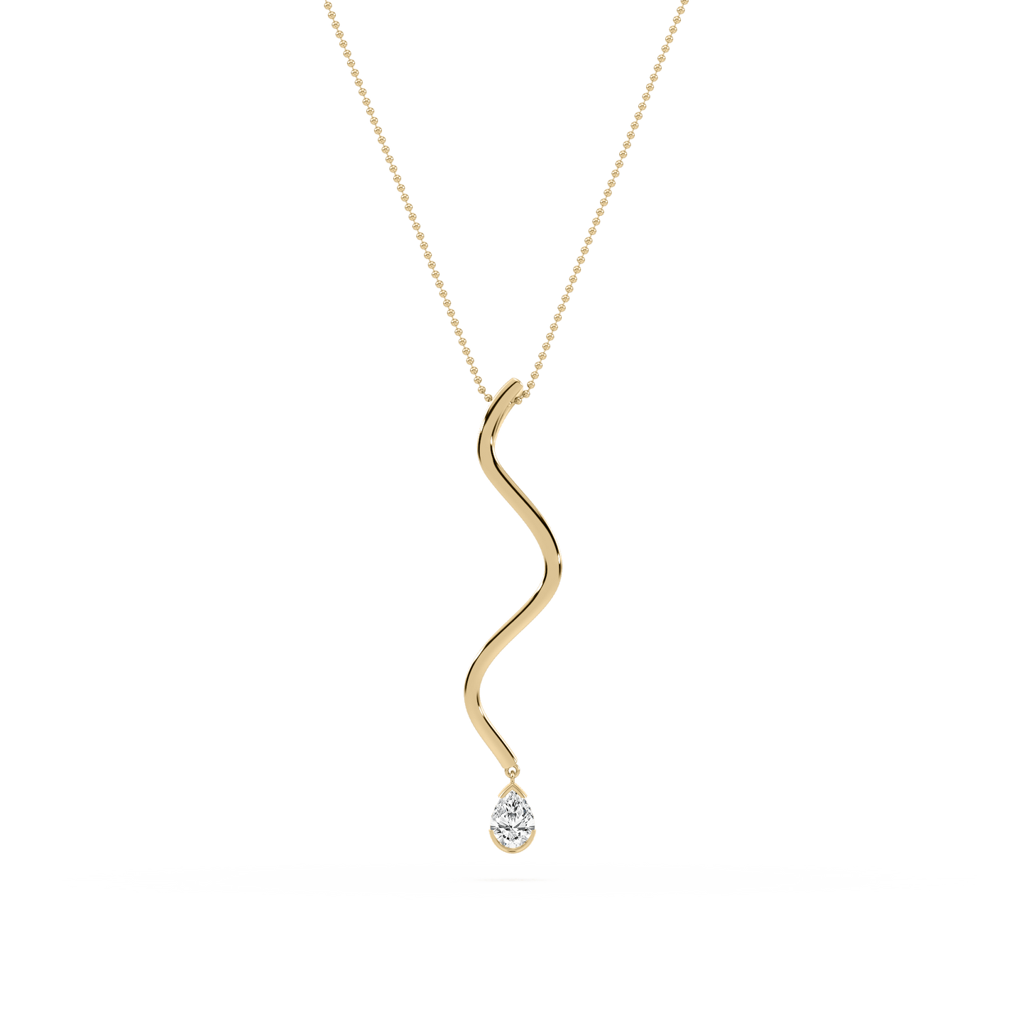 Coquette Lab Diamond Drop Necklace - Lotus Diamond