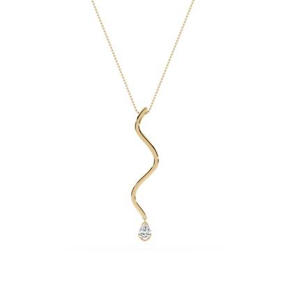 Coquette Lab Diamond Drop Necklace - Lotus Diamond