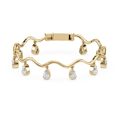 Coquette Lab Diamond Fringe Bracelet - Lotus Diamond