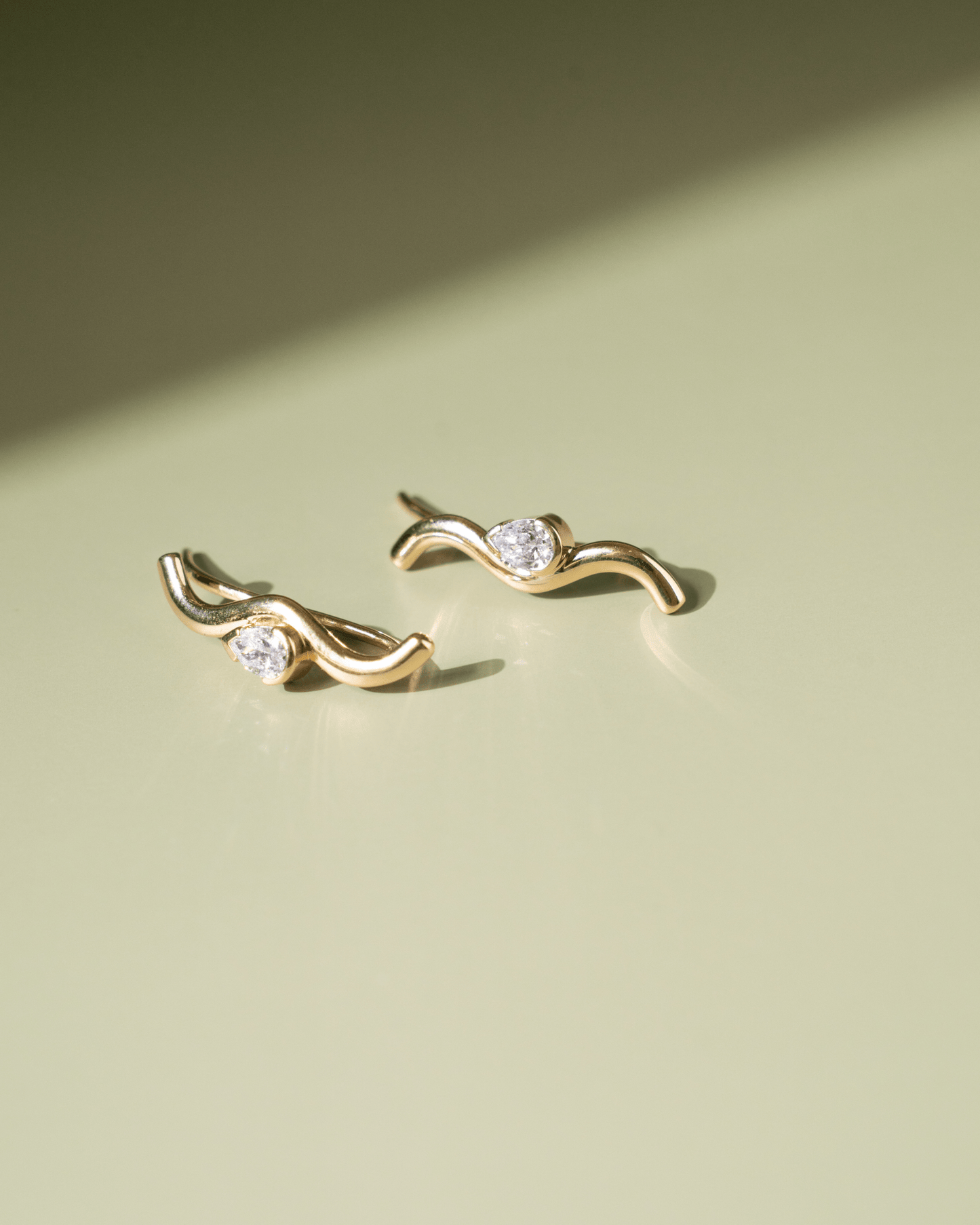Coquette Lab Diamond Pear Ear Pin - Lotus Diamond