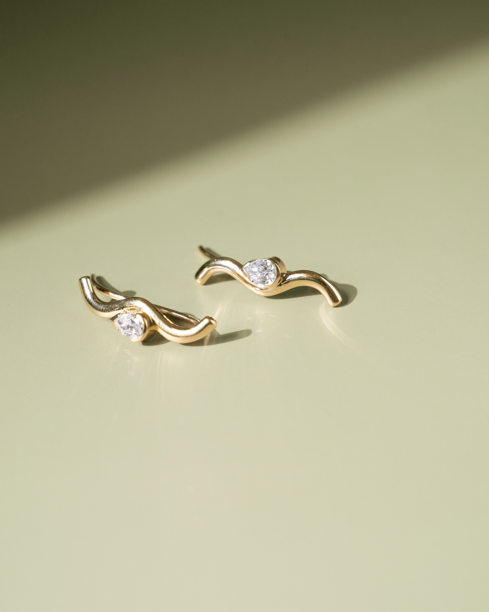Coquette Lab Diamond Pear Ear Pin - Lotus Diamond