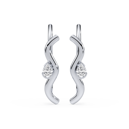 Coquette Lab Diamond Pear Ear Pin - Lotus Diamond