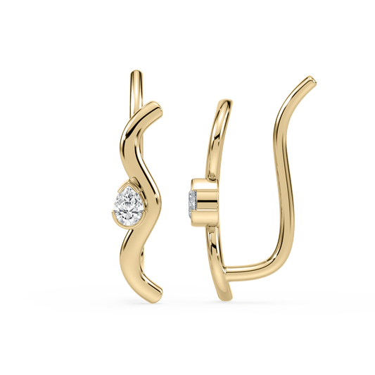 Coquette Lab Diamond Pear Ear Pin - Lotus Diamond