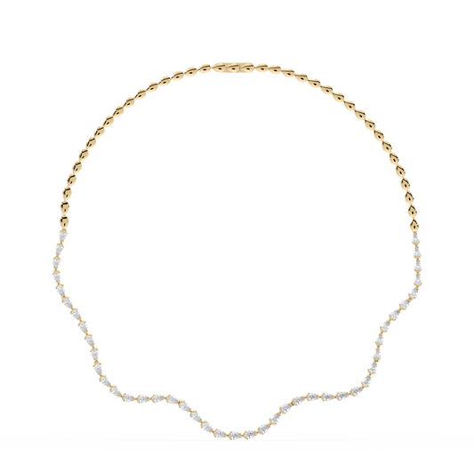 Coquette Lab Diamond Tennis Necklace - Lotus Diamond