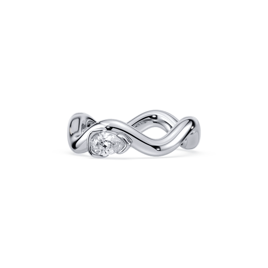 Coquette Pinky Ring Sterling Silver Instock - Lotus Diamond
