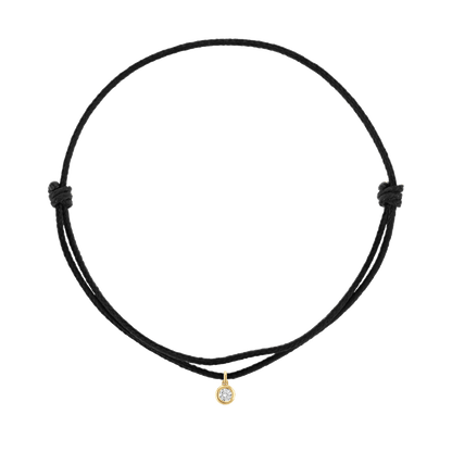 Cord Charm Bracelet - Lotus Diamond