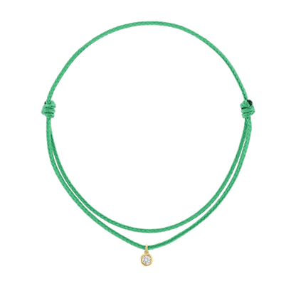 Cord Charm Bracelet - Lotus Diamond