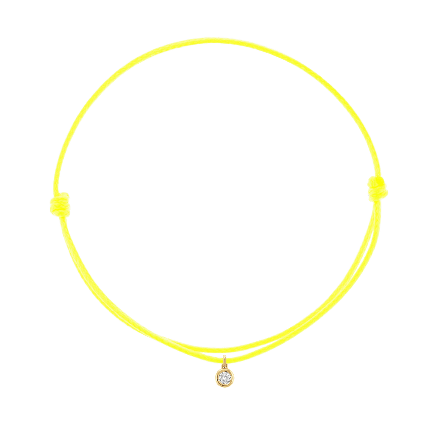 Cord Charm Bracelet - Lotus Diamond