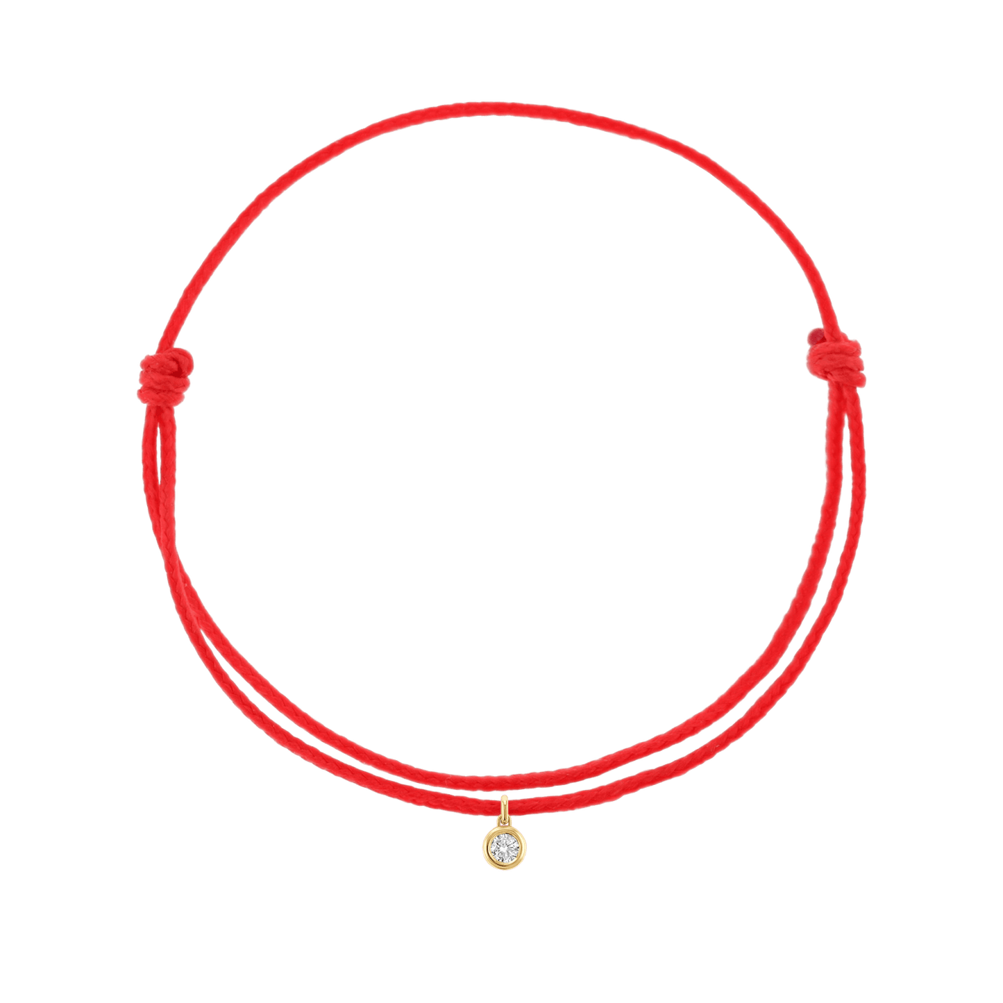 Cord Charm Bracelet - Lotus Diamond