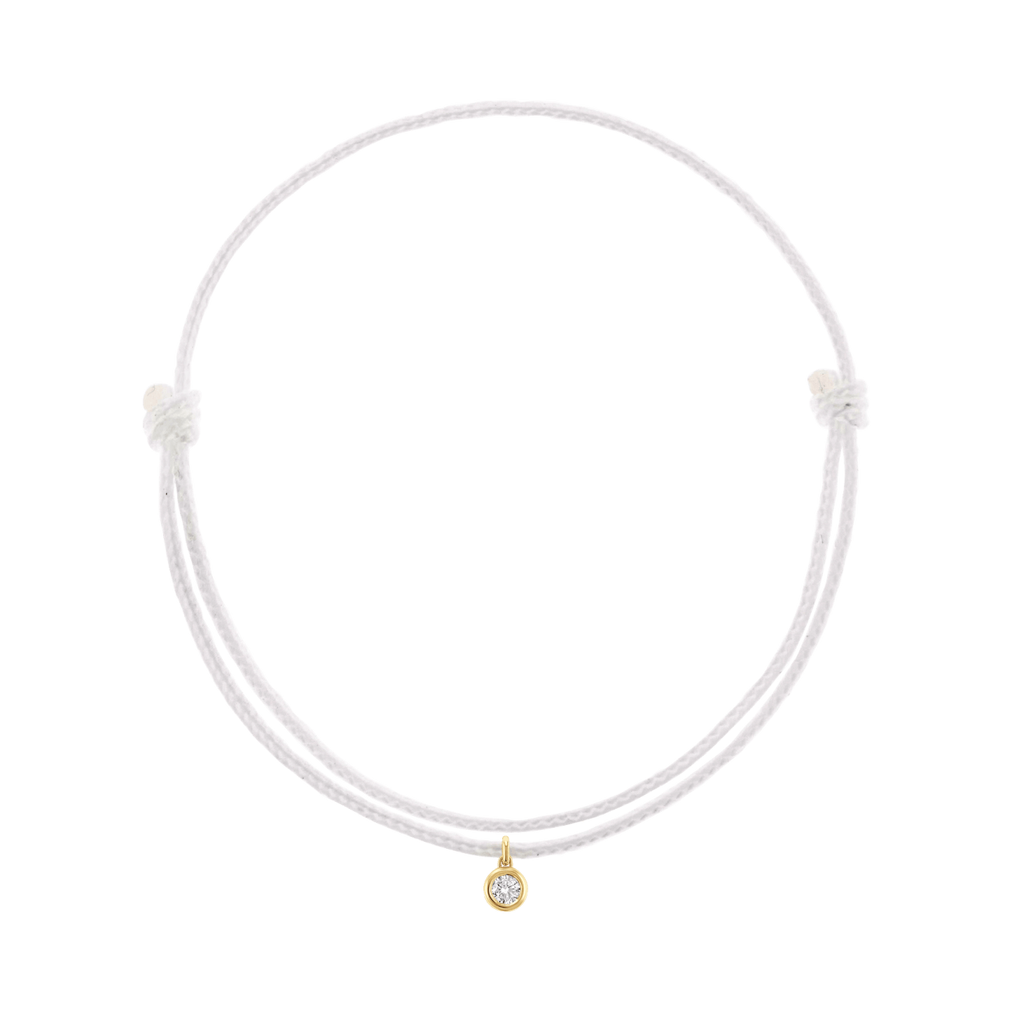 Cord Charm Bracelet - Lotus Diamond