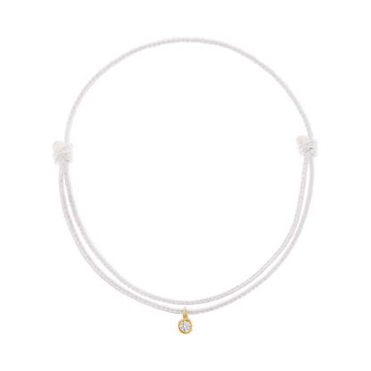 Cord Charm Bracelet - Lotus Diamond