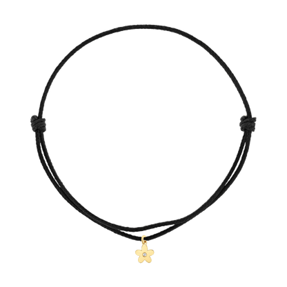 Cord Charm Bracelet - Lotus Diamond