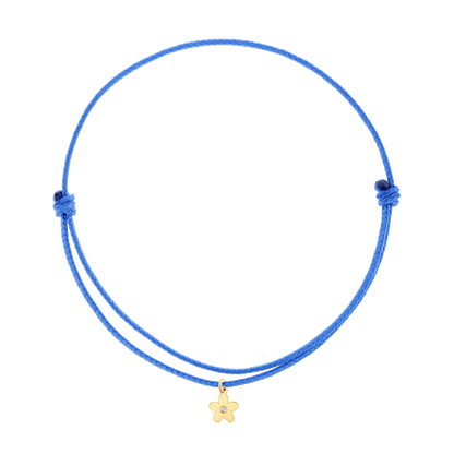 Cord Charm Bracelet - Lotus Diamond