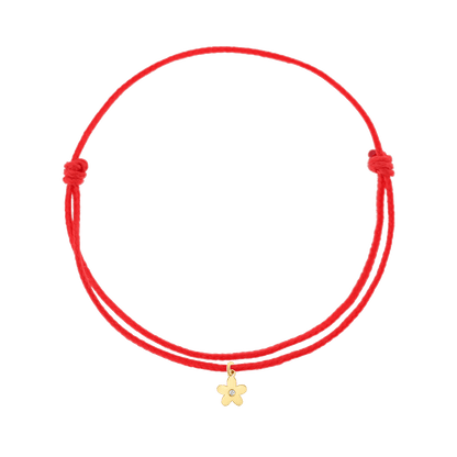 Cord Charm Bracelet - Lotus Diamond