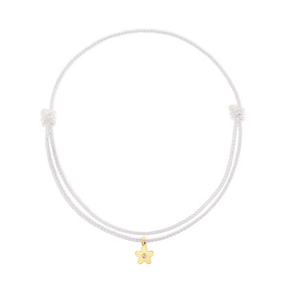 Cord Charm Bracelet - Lotus Diamond