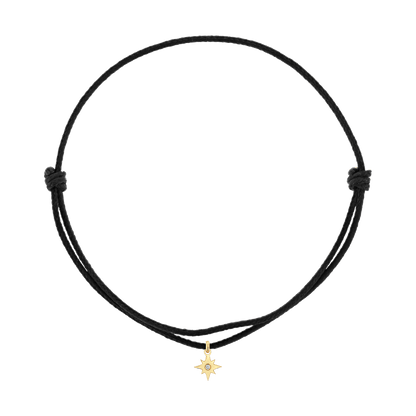 Cord Charm Bracelet - Lotus Diamond