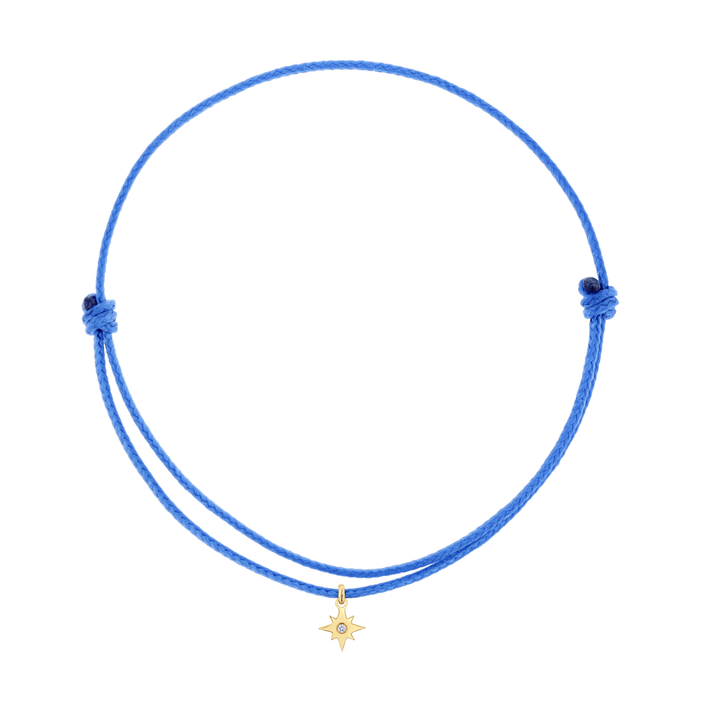 Cord Charm Bracelet - Lotus Diamond