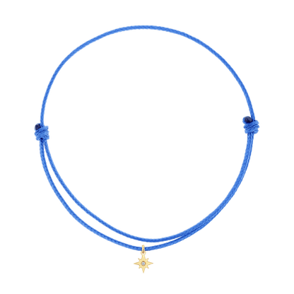 Cord Charm Bracelet - Lotus Diamond
