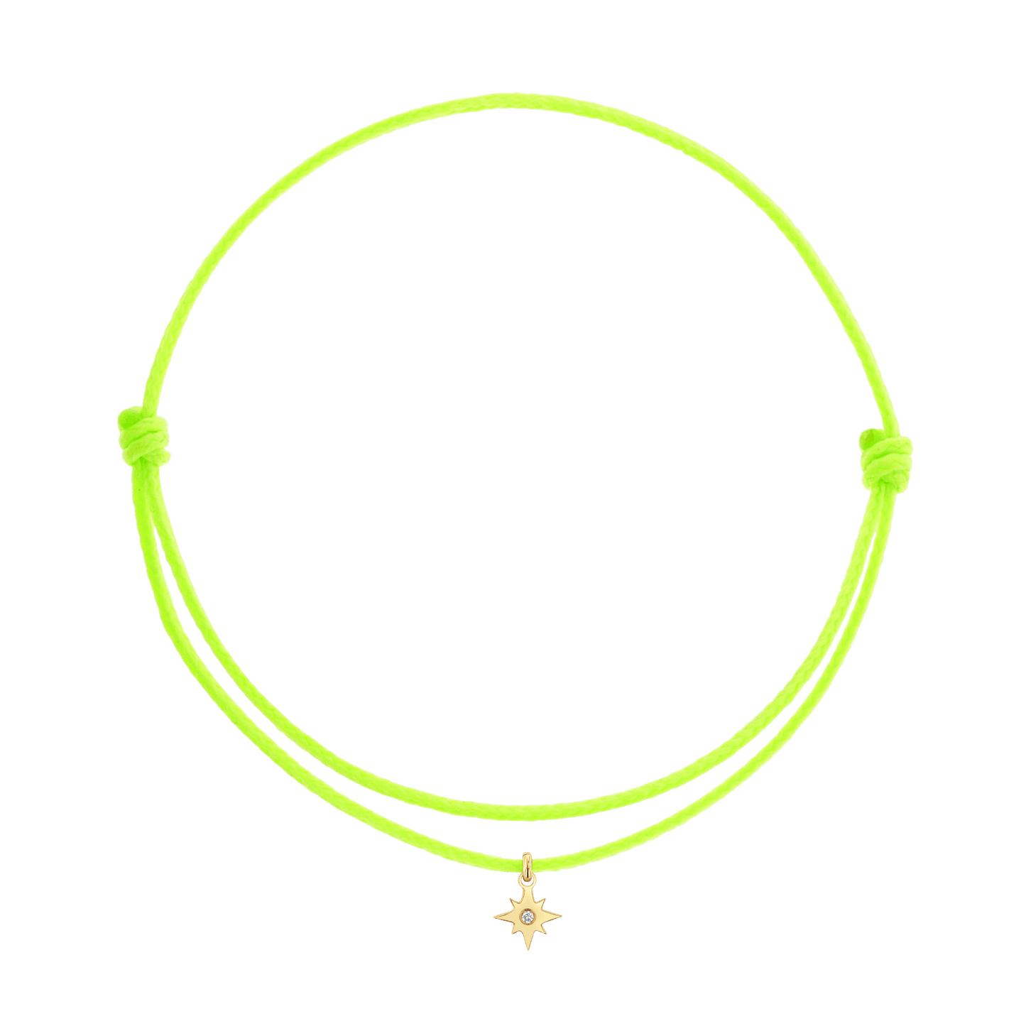 Cord Charm Bracelet - Lotus Diamond