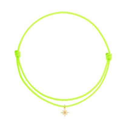 Cord Charm Bracelet - Lotus Diamond