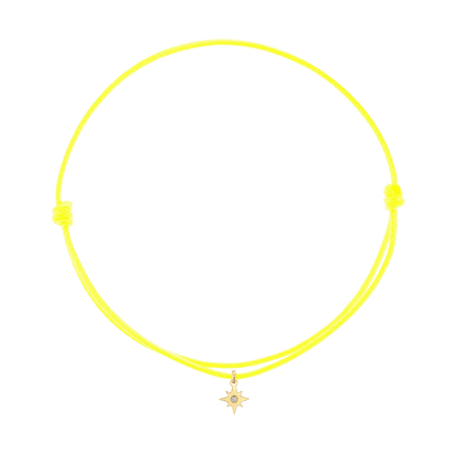 Cord Charm Bracelet - Lotus Diamond