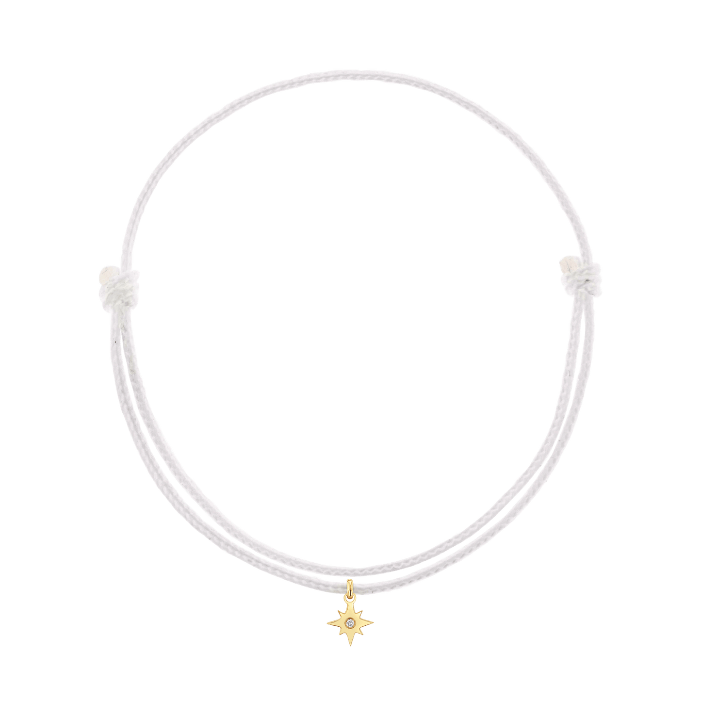 Cord Charm Bracelet - Lotus Diamond