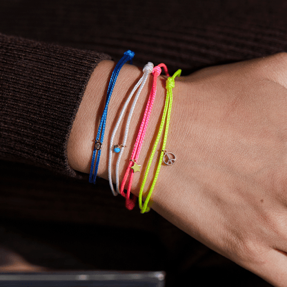 Cord Charm Bracelet - Lotus Diamond