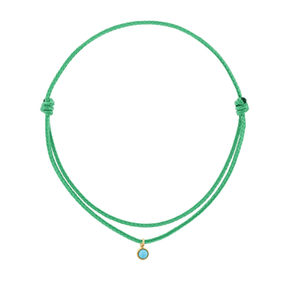 Cord Charm Bracelet - Lotus Diamond