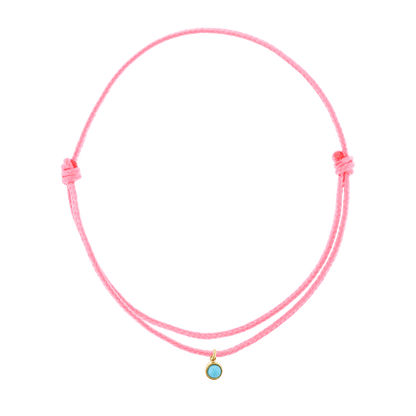 Cord Charm Bracelet - Lotus Diamond