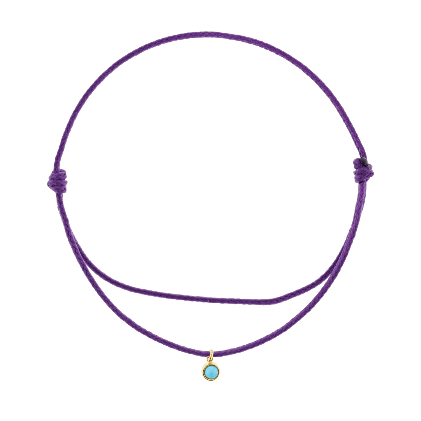 Cord Charm Bracelet - Lotus Diamond