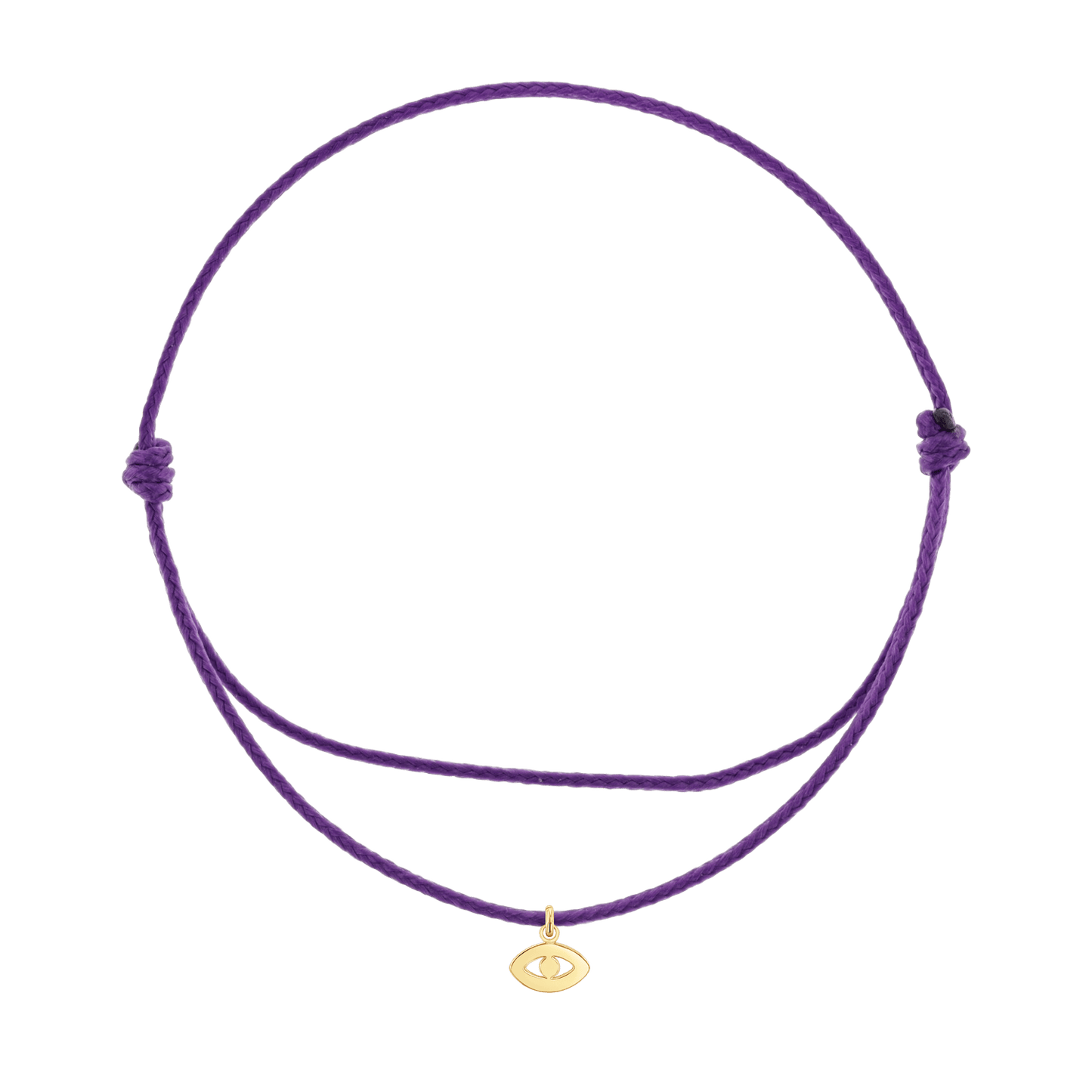 Cord Charm Bracelet - Lotus Diamond