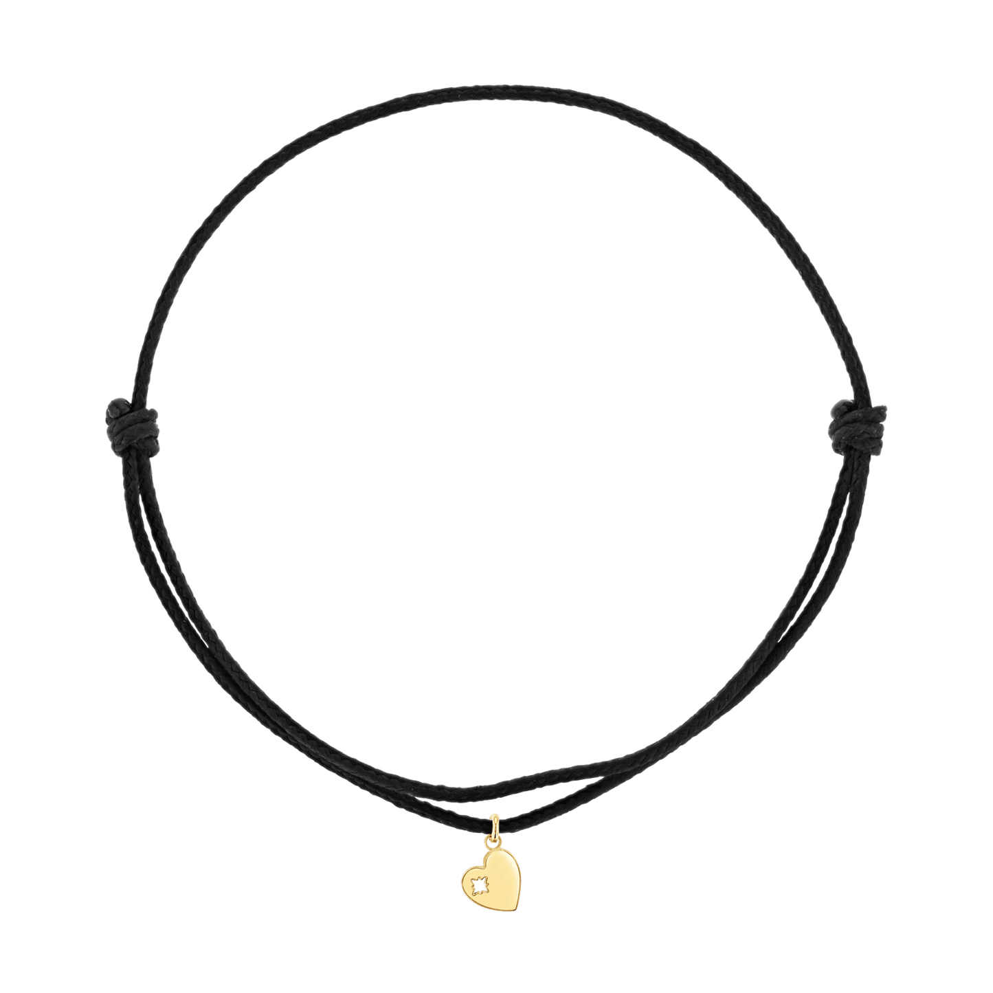 Cord Charm Bracelet - Lotus Diamond