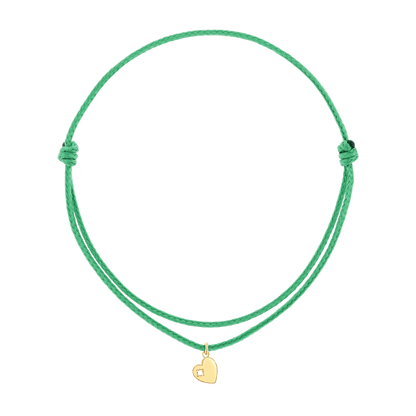 Cord Charm Bracelet - Lotus Diamond