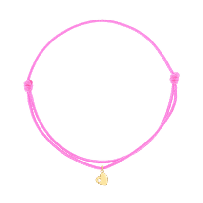 Cord Charm Bracelet - Lotus Diamond