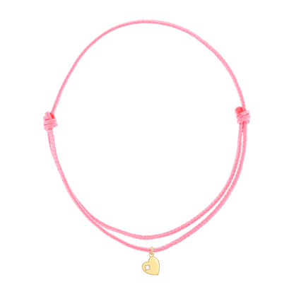 Cord Charm Bracelet - Lotus Diamond