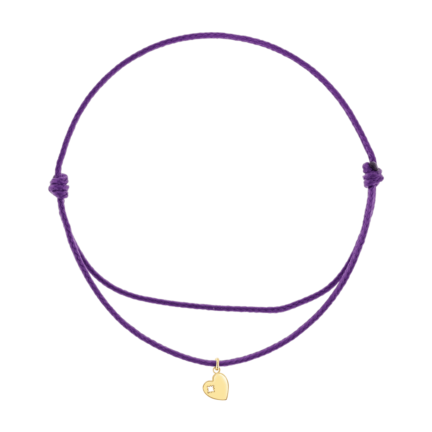 Cord Charm Bracelet - Lotus Diamond