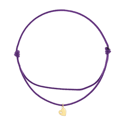 Cord Charm Bracelet - Lotus Diamond