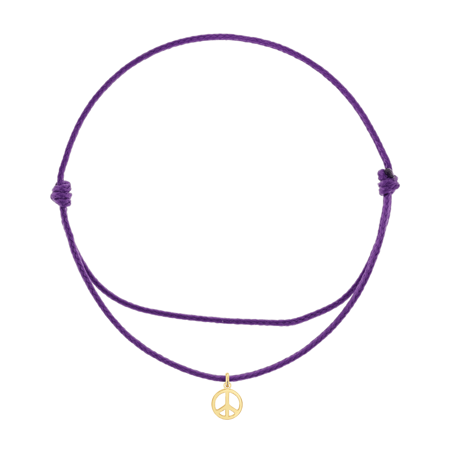 Cord Charm Bracelet - Lotus Diamond