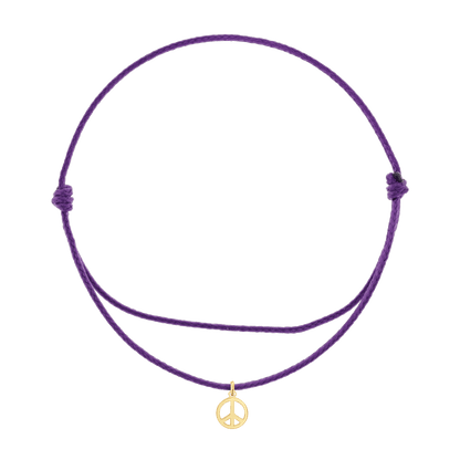 Cord Charm Bracelet - Lotus Diamond