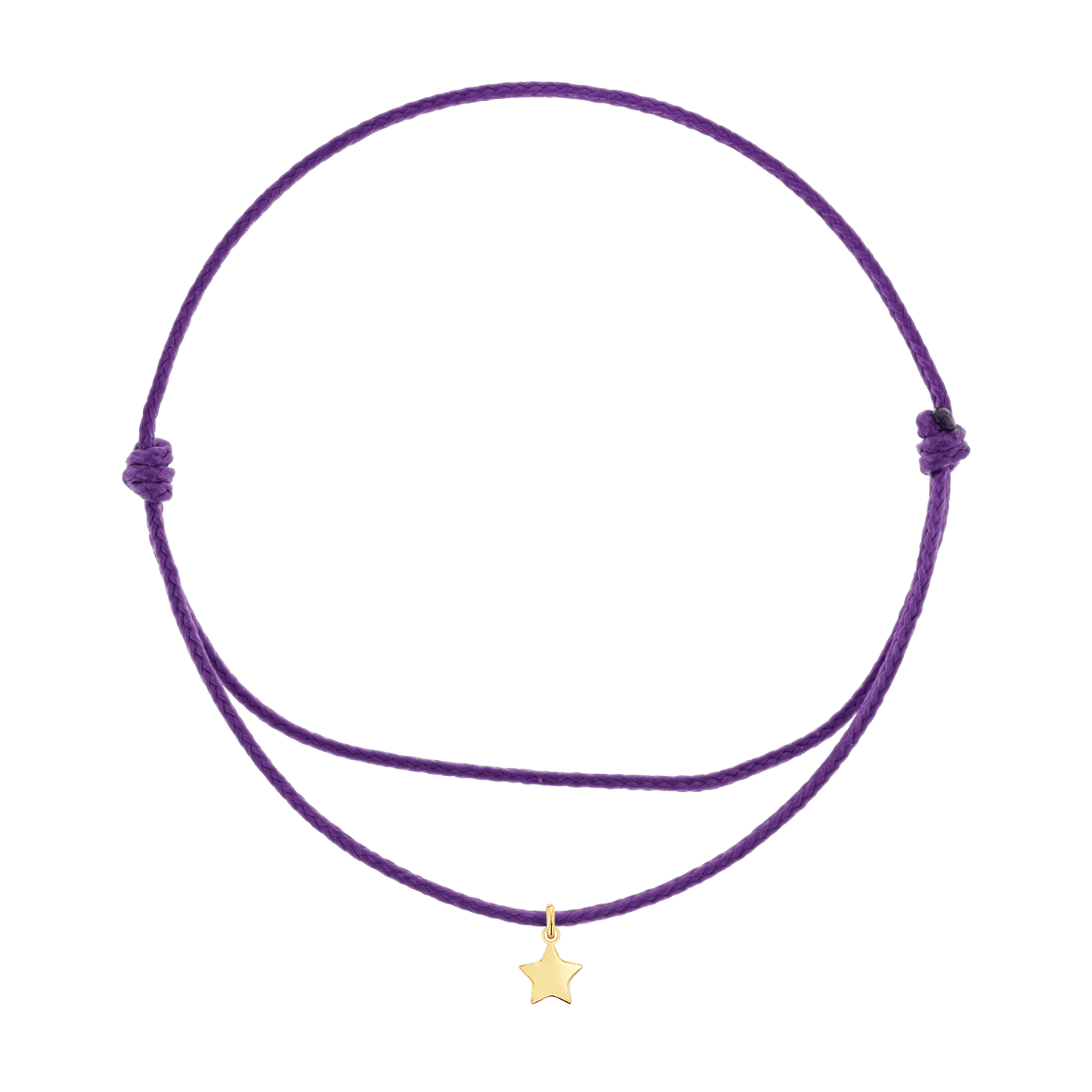 Cord Charm Bracelet - Lotus Diamond